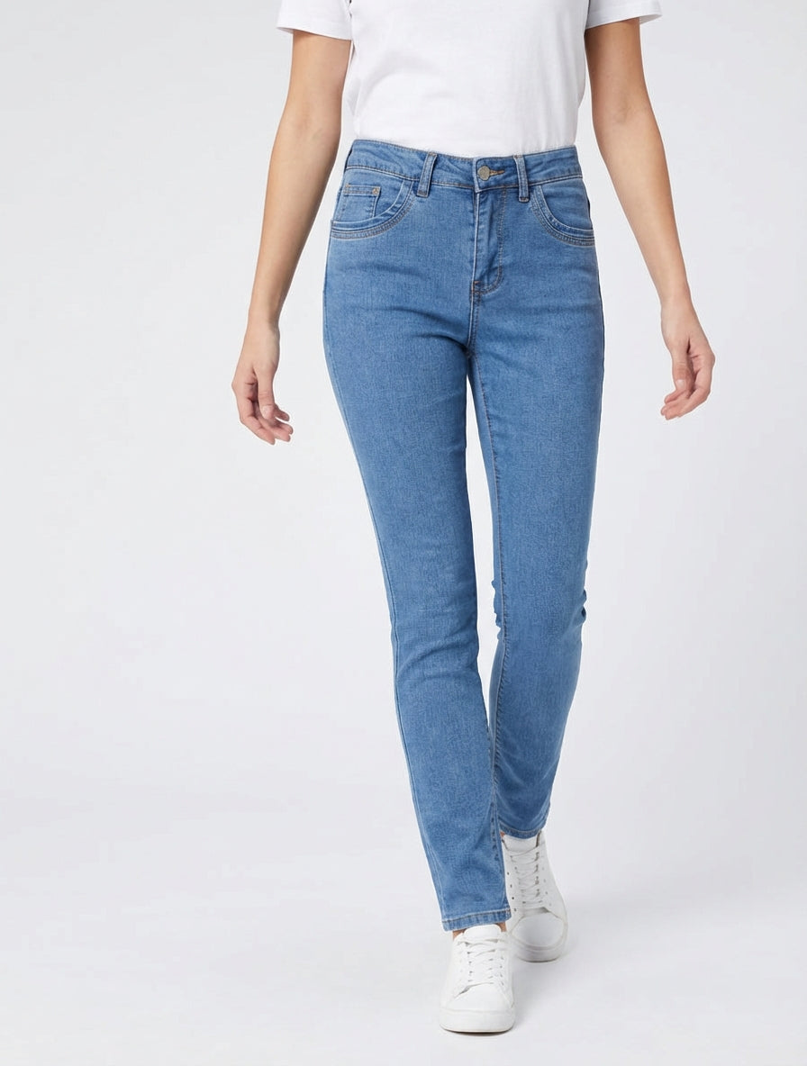 Jean corte slim estándar - Azul