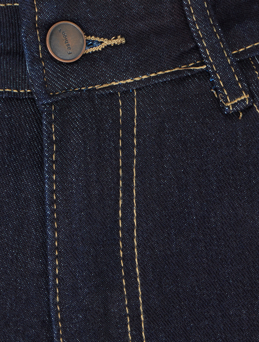 Short en jean à revers - Bleu brut - 3