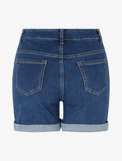 Short en jean taille standard - Bleu - 2