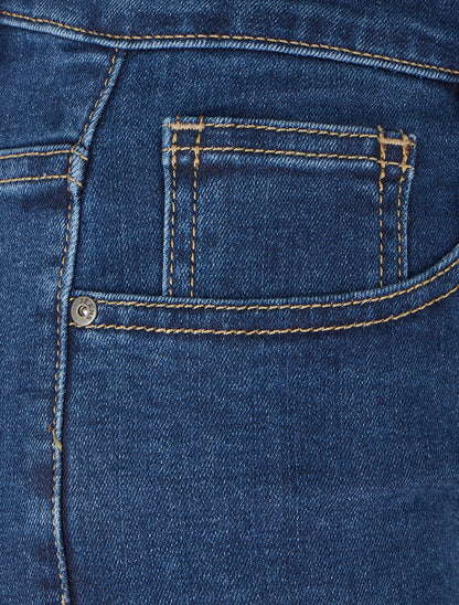 Short en jean taille standard - Bleu - 3