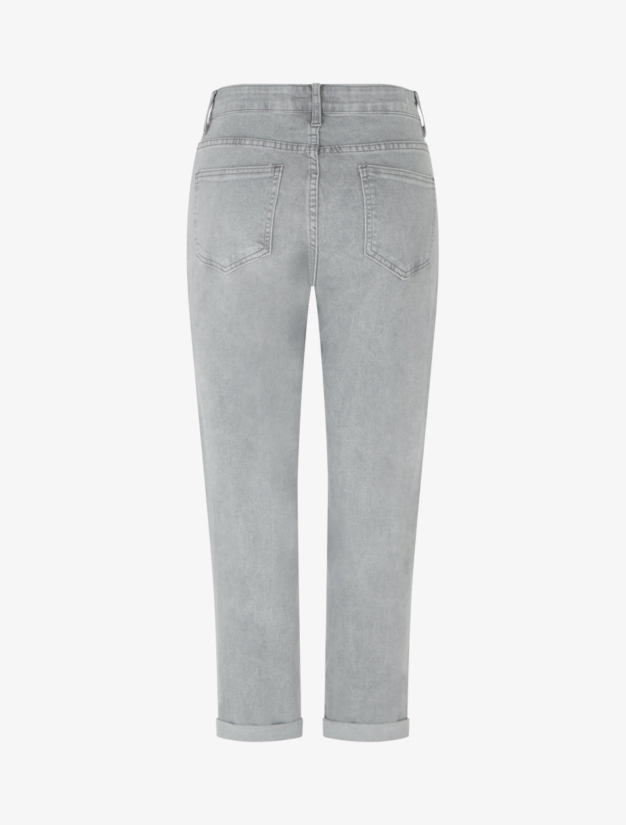 Jean à revers coupe mom fit - Gris - 2