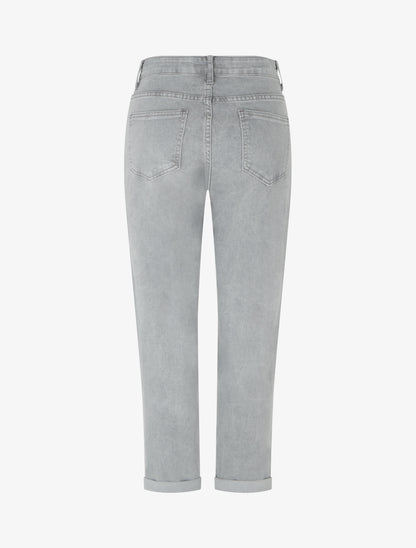 Jean à revers coupe mom fit - Gris - 2