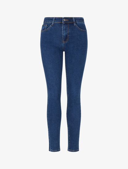 Jean skinny à taille haute - Bleu - 1