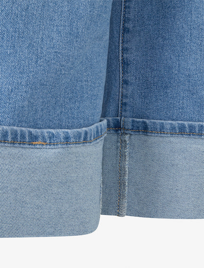 Bermuda ample à revers - Bleu - 3