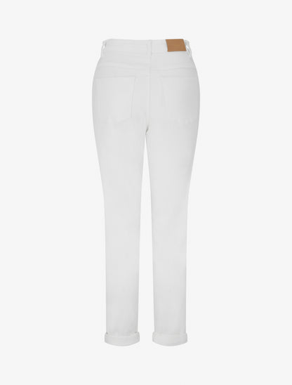 Jean mom taille haute - Blanc - 2