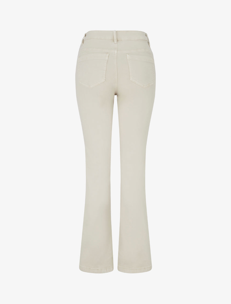 Jean droit taille standard boutonnée - Beige - 2