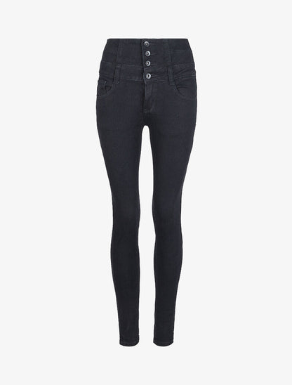 Jean taille empire ultra skinny - Noir - 3