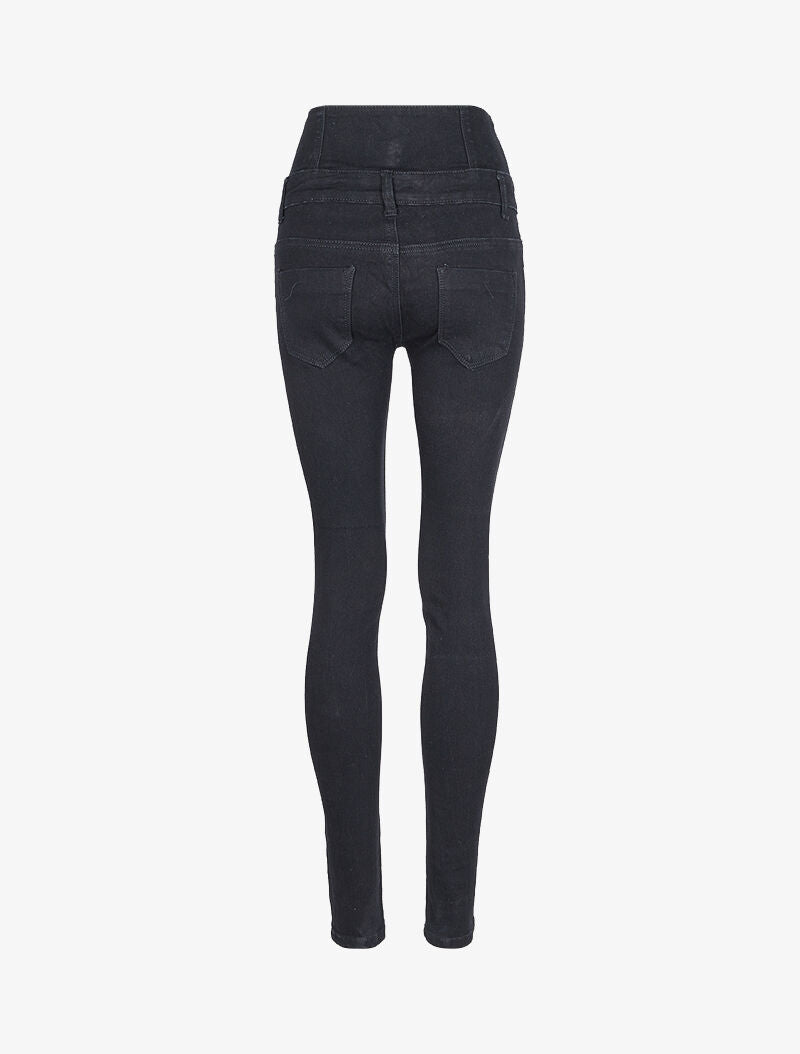 Jean taille empire ultra skinny - Noir - 4