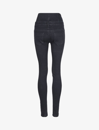 Jean taille empire ultra skinny - Noir - 4