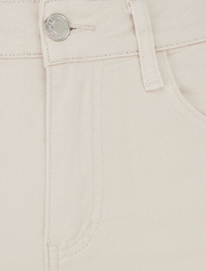 Jean wide leg coupe droite - Beige - 3