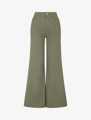 Jean wide leg coupe droite - Kaki - 1