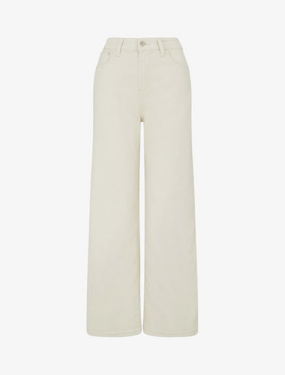 Jean grande taille coupe droite - Beige - 1
