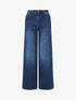Jean à poches strassées coupe droite - Bleu - 1