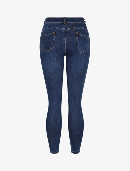 Jean skinny à griffures - Bleu denim - 2