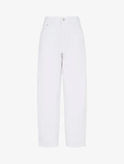 Jean balón corte recto - Blanco