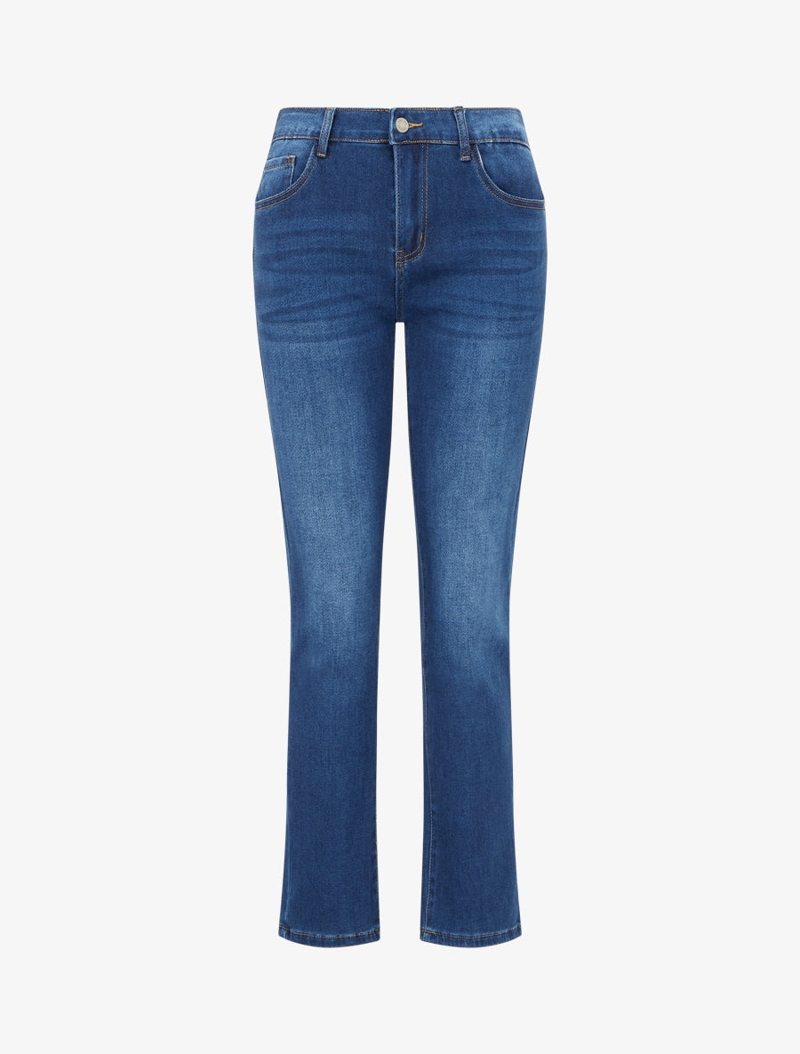 Jean slim taille haute push-up - Bleu - 1