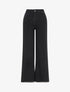 Jean wide leg à bords effilochés - Gris anthracite - 1