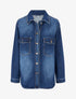 Surchemise en jean coupe oversize - Bleu denim - 1