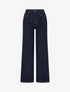 Jean wide leg à coutures apparentes - Bleu brut - 1