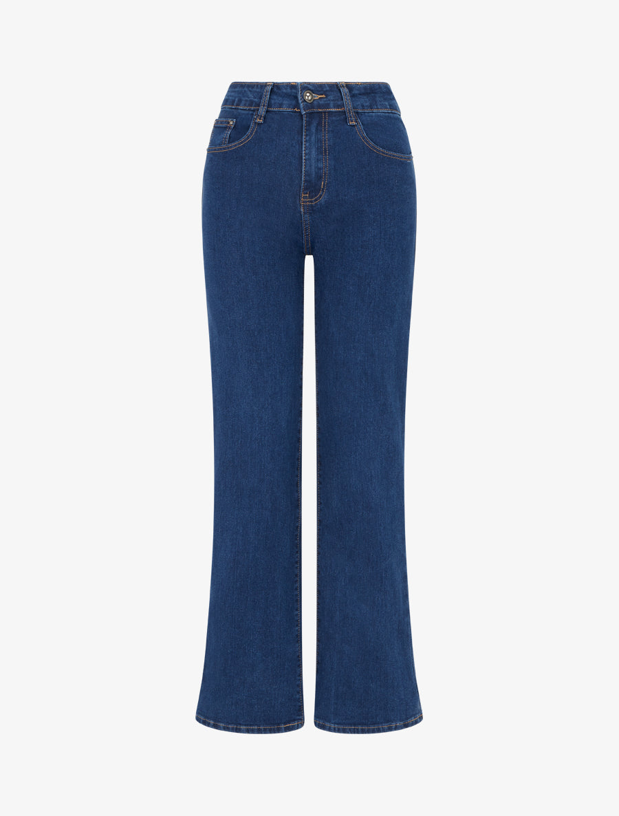 Jean classique wide leg - Bleu denim - 1