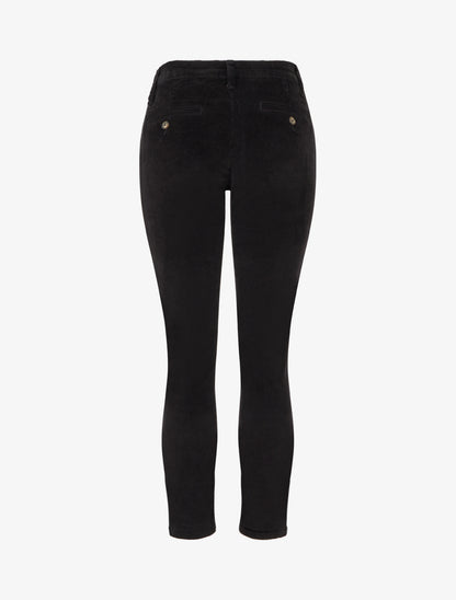 Pantalon côtelé uni - Noir - 2