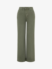 Jean uni wide leg - Kaki - 1