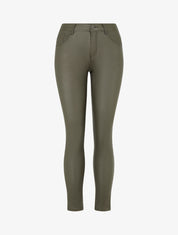 Jean skinny effet ciré - Kaki - 1