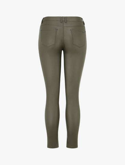 Jean skinny effet ciré - Kaki - 2
