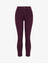 Jean slim uni à taille haute - Prune - 1