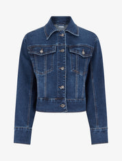 Veste en jean droite - Bleu - 1
