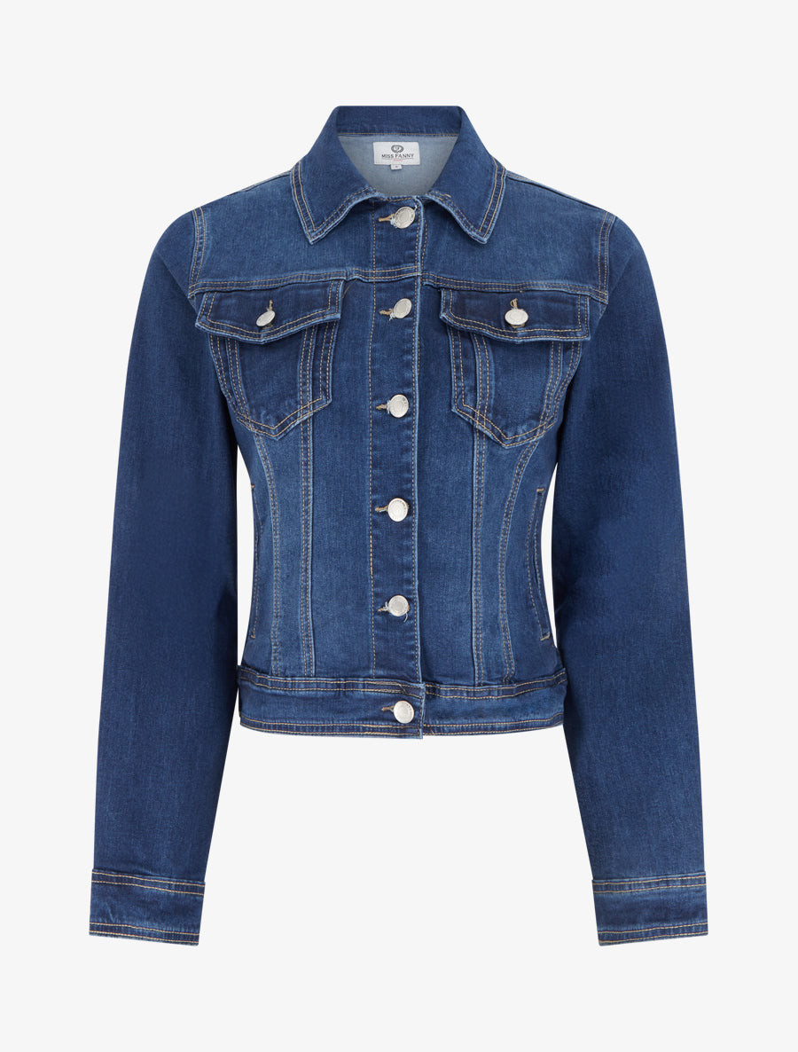 Chaqueta vaquera entallada - Azul