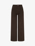 Jean wide leg à strass - Marron - 1