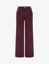 Jean uni wide leg - Lie de vin - 1