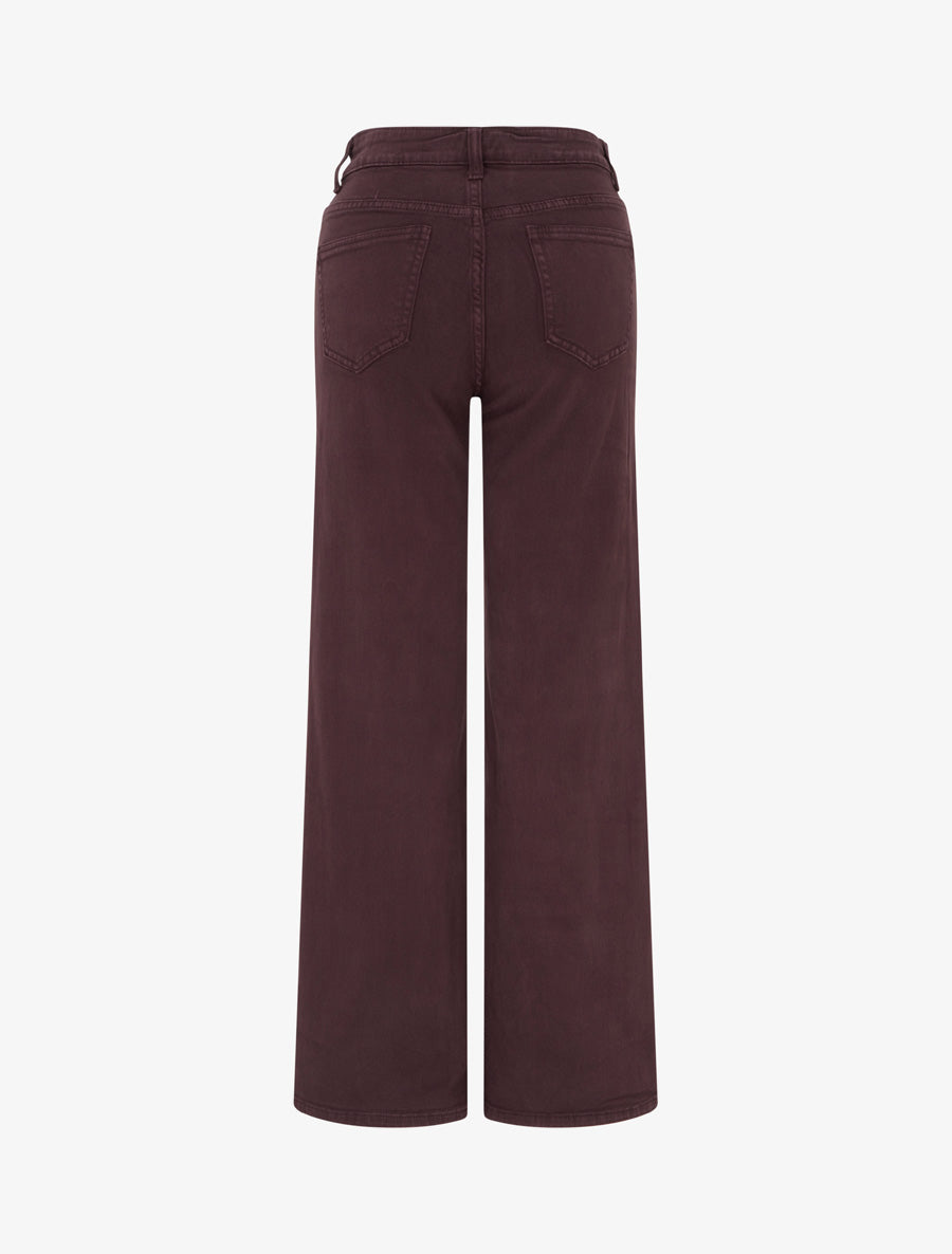 Jean uni wide leg - Prune - 2