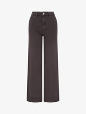 Jean uni wide leg - Marron/gris - 1