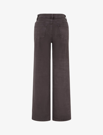 Jean uni wide leg - Marron/gris - 2