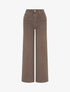 Jean uni wide leg - Taupe foncé - 1