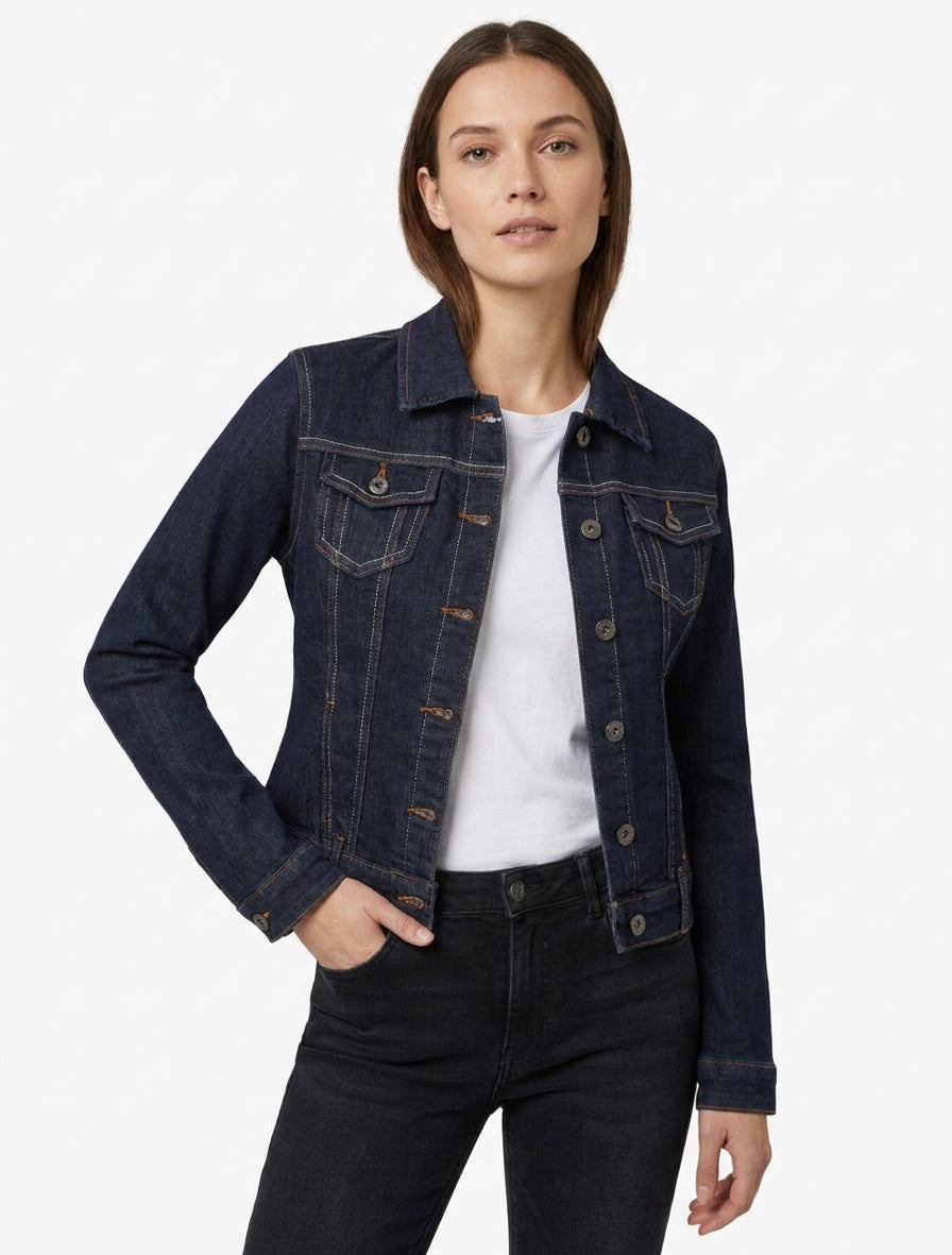 Chaqueta vaquera recta - Azul bruto
