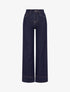 Jean wide leg taille haute - Bleu brut - 1