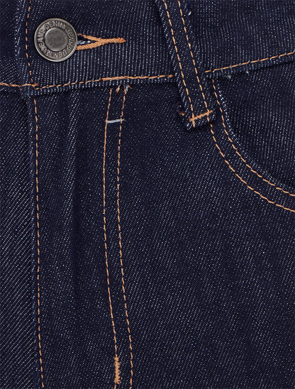 Jean wide leg taille haute - Bleu brut - 3