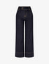 Jean wide leg fermeture 2 boutons - Bleu brut - 1