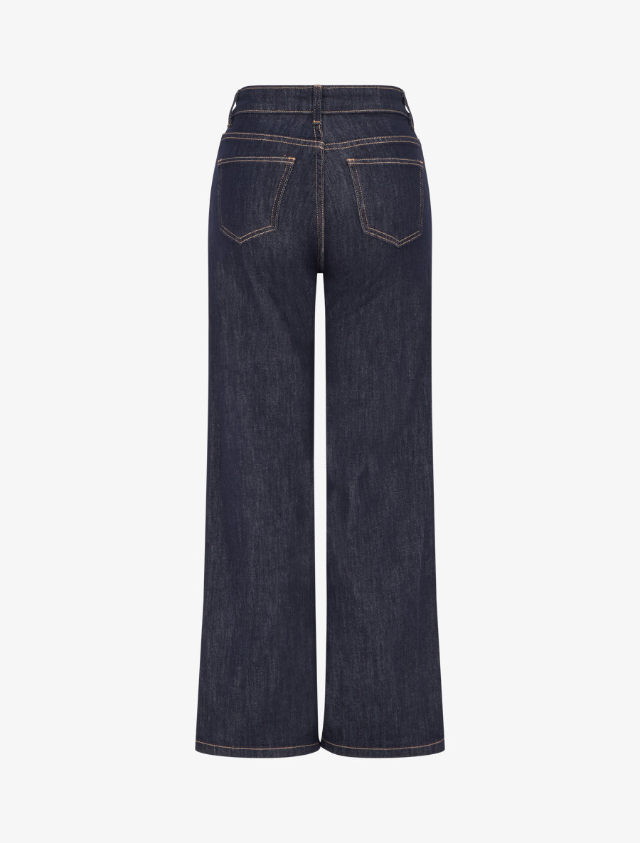 Jean taille haute coupe ample - Bleu brut - 2
