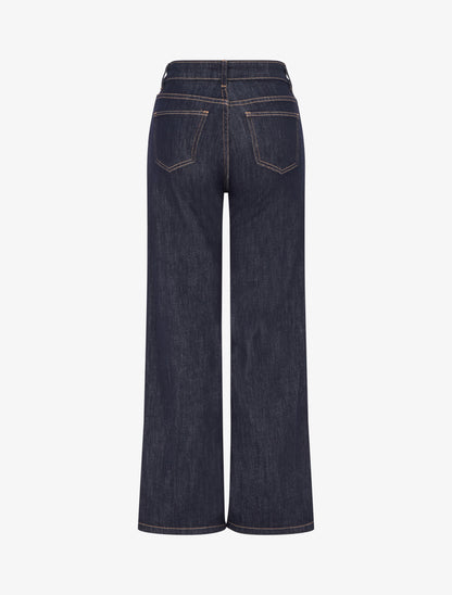 Jean taille haute coupe ample - Bleu brut - 2