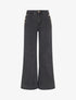 Jean wide leg à boutons nacrés - Anthracite - 1
