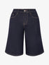 Bermuda en jean taille haute - Bleu brut - 1