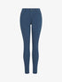 Jean slim uni à taille standard - Bleu - 1