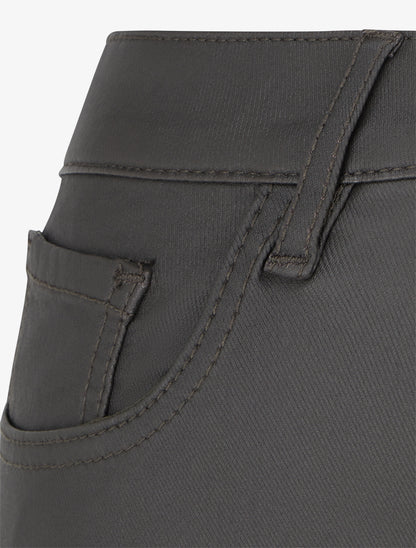 Pantalon flare enduit - Gris anthracite - 3