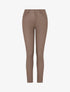 Pantalon slim en simili effet enduit - Taupe foncé - 1