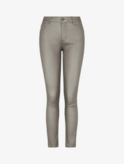 Pantalon slim en simili effet enduit - Or foncé - 1