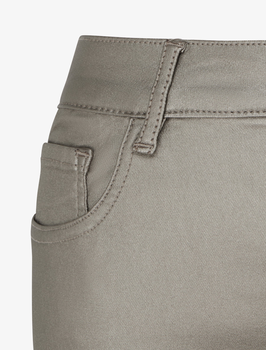 Pantalon slim en simili effet enduit - Or foncé - 3